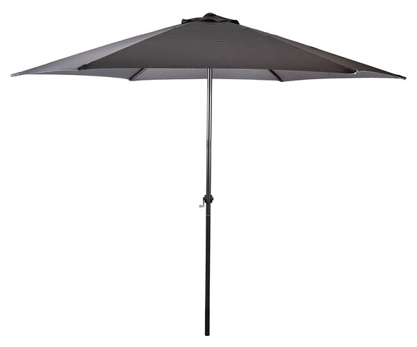 Ombrellone da Giardino Cuba Ø 300x236 cm Struttura in Acciaio e Copertura in Poliestere Grigio