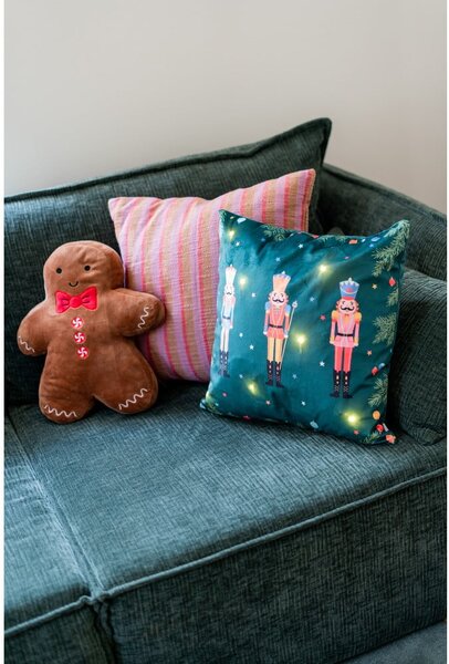 Cuscino decorativo in velluto con motivo natalizio 28x37 cm Gingerbread - Catherine Lansfield