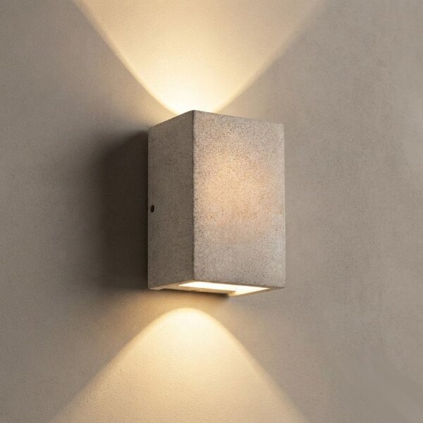 Applique led redo group petra 91154 91155 91156 ip65 biemissione cemento - Redo Group
