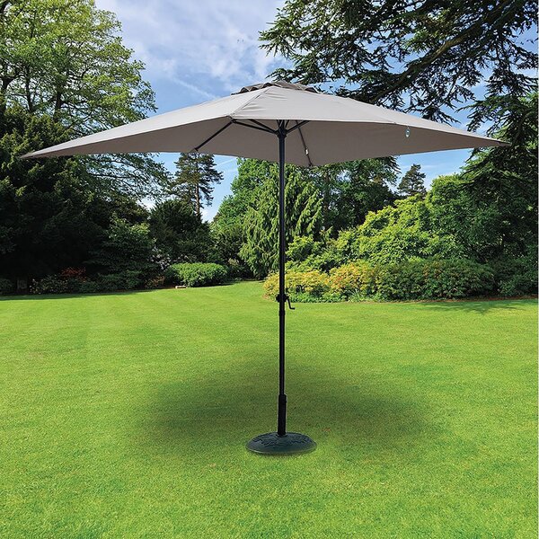 Ombrellone da Giardino Cuba 3x2 m Copertura in Poliestere Struttura in Acciaio Tortora