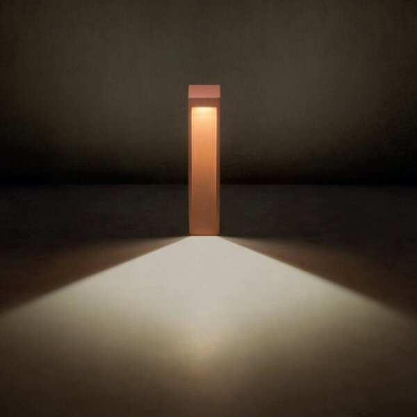 Paletto led redo group toss 91006 91007 91008 ip65 h60 monoemissione cemento alluminio vetro - Redo Group