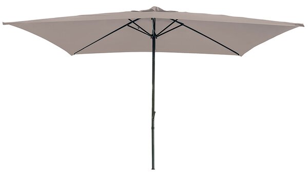 Ombrellone da Giardino Cuba 3x2 m Copertura in Poliestere Struttura in Acciaio Tortora