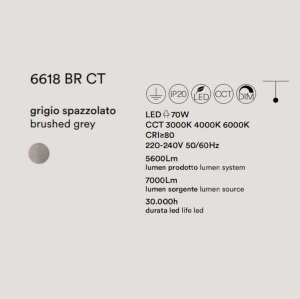 Lampadario led perenz ritmo 6618 br ct led sospensione lampada soffitto moderno - Perenz