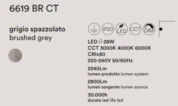 Applique led perenz ritmo 6619 br ct led lampada parete moderna - Perenz