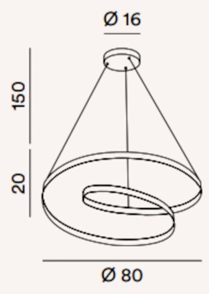 Lampadario classico perenz ritmo 6618 e ct led sospensione cannella - Perenz