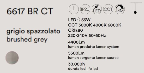 Lampadario led perenz ritmo 6620 br ct led sospensione lampada soffitto moderno - Perenz
