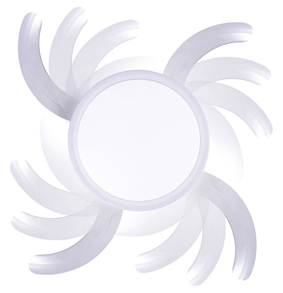 Ventilatore Lampadario a Soffitto con Pale a Scomparsa Ø108cm 6 Velocità 3 Temperature di Luce Bianco