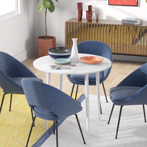 Tavolo Pieghevole Moderno a Ribalta Ø89x73,5 cm in Truciolato e Legno di Pino