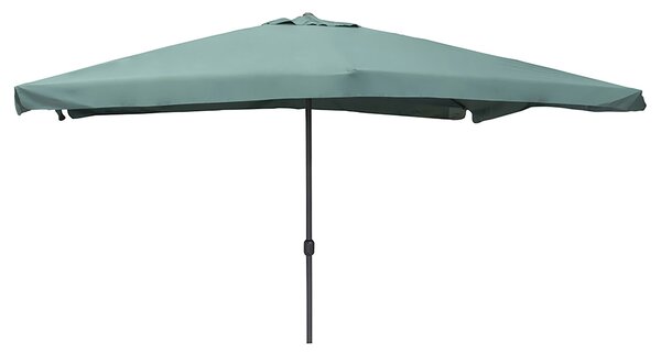 Ombrellone da Giardino 3x4 m Copertura in Poliestere Struttura in Acciaio Verde Cuba