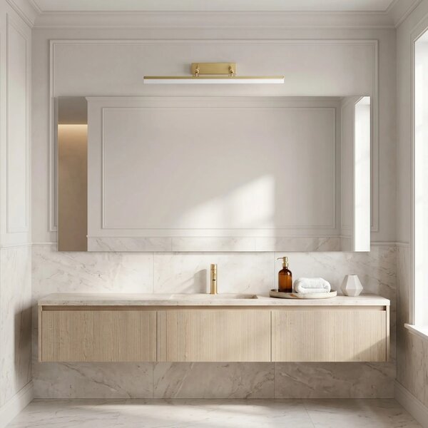 Applique da bagno LED APP1876-1W 60cm BRUSH GOLD