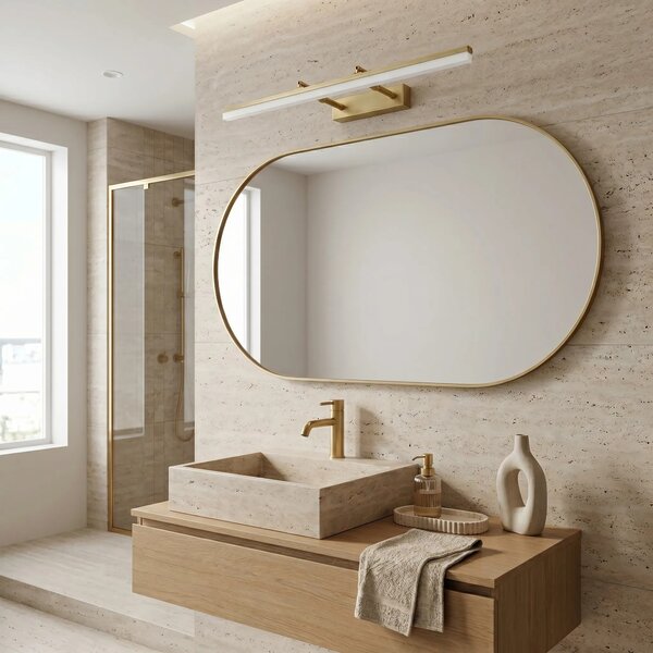 Applique da bagno LED APP1876-1W 60cm BRUSH GOLD