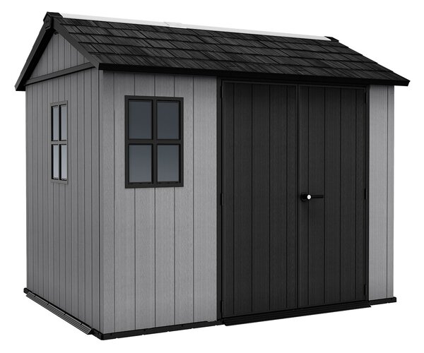 Casetta Box da Giardino 230x287x246 cm Newton Plus 759/975 Doppia Opzione Montaggio in Resina Evotech+ Grigio cm