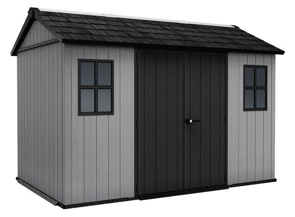 Casetta Box da Giardino 230x350x246 cm Newton Plus 7511/1175 Doppia Opzione Montaggio in Resina Evotech+ Grigio cm