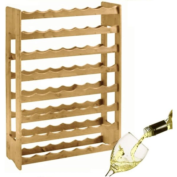 Cantinetta Scaffale Portabottiglie 67x25x100 cm 56 Bottiglie in Legno Chiaro