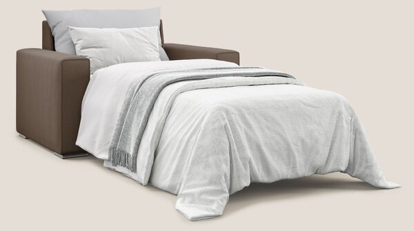Dream poltrona letto in tessuto smacchiabile T05 marrone