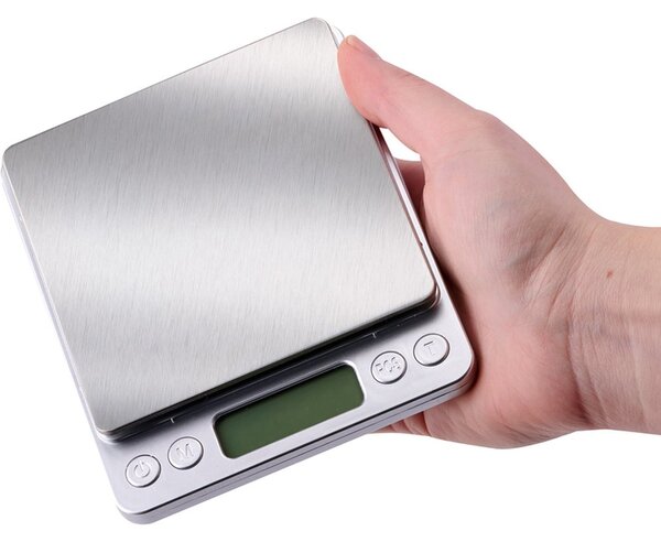Bilancia di Precisione Digitale da 0,1 a 3 kg in Acciaio Inox