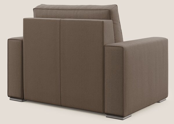 Dream poltrona letto in tessuto smacchiabile T05 marrone