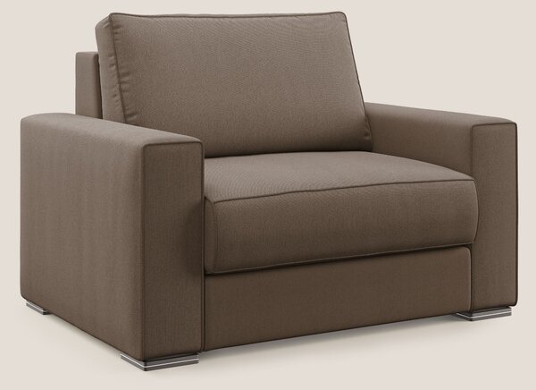 Dream poltrona letto in tessuto smacchiabile T05 marrone