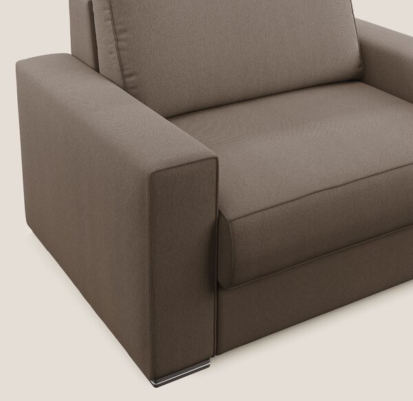 Dream poltrona letto in tessuto smacchiabile T05 marrone