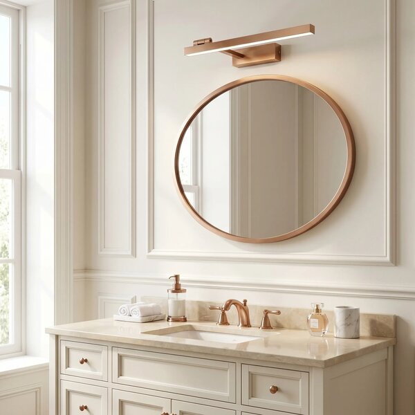 Applique da bagno LED SWE037-1W 40cm BRUSH COPPER