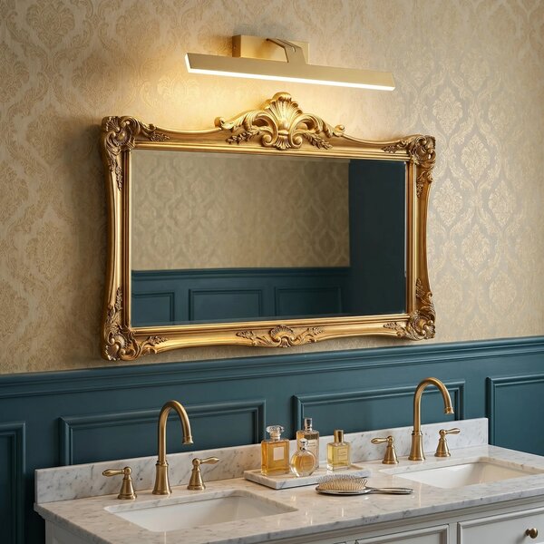 Applique da bagno LED SWE007-1W 43cm BRUSH GOLD