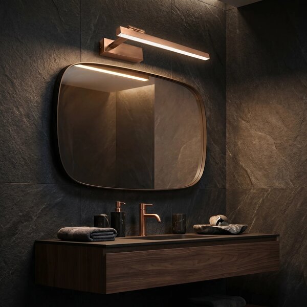 Applique da bagno LED SWE037-1W 40cm BRUSH COPPER