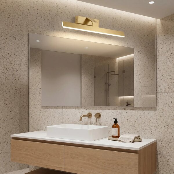 Applique da bagno LED SWE007-1W 43cm BRUSH GOLD