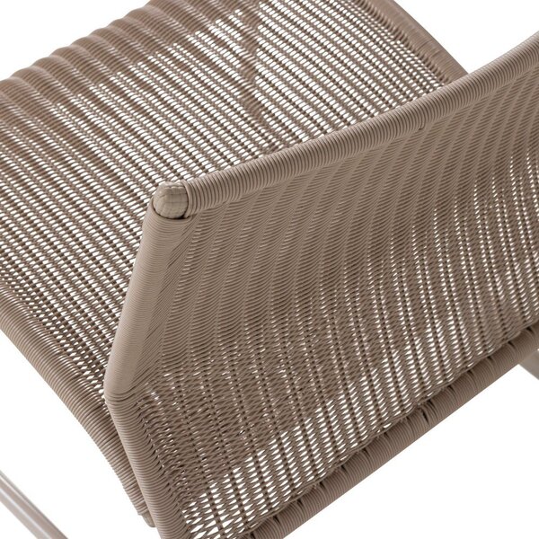 Poltrona da esterno beige in rattan artificiale West – WOOOD