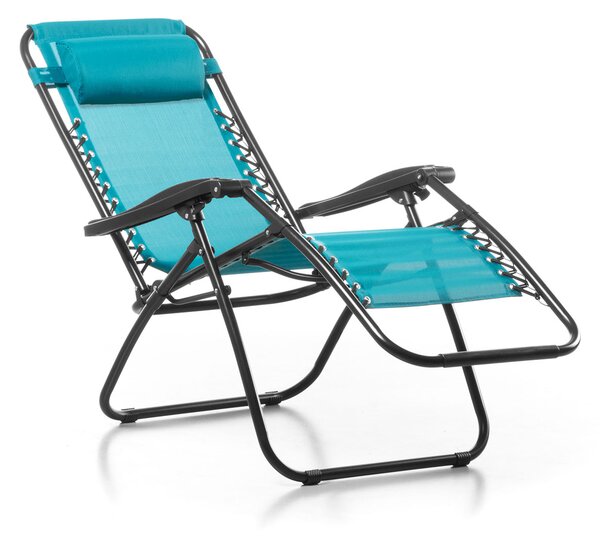 Sedia Sdraio da Giardino Gran Relax 88x65x110 cm in Textilene Verde Petrolio