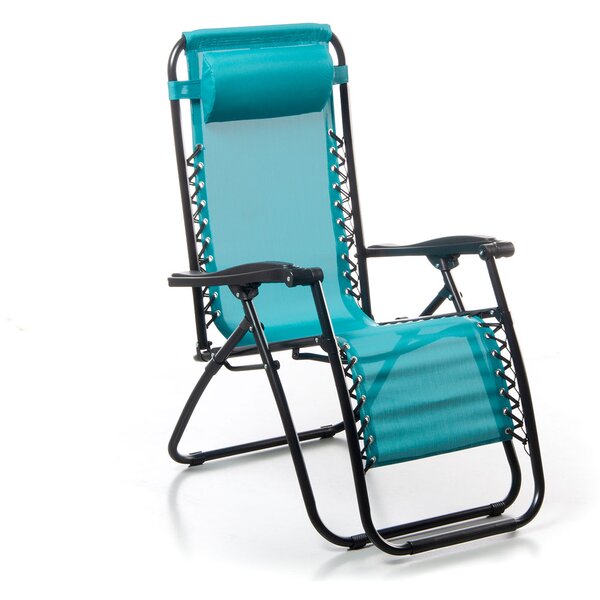 Sedia Sdraio da Giardino Gran Relax 88x65x110 cm in Textilene Verde Petrolio
