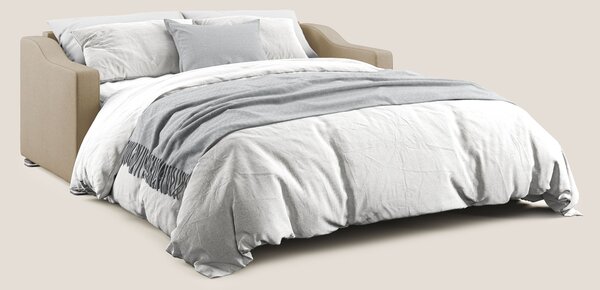 Amber divano letto matrimoniale in tessuto smacchiabile T05 beige