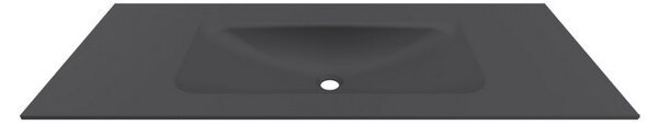 KAMALU - Lavabo da incasso per mobili 120.5cm nero opaco | KK-1205NEL
