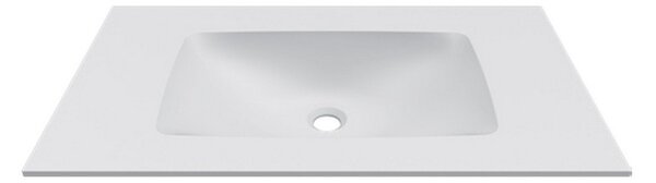 KAMALU - Lavabo da incasso per mobili 80,5 cm in keratek bianco opaco | KK-8050BEL