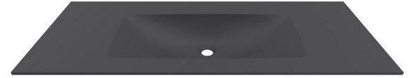 Lavabo da incasso per mobili 120.5 cm in keratek nero opaco | KK1205NEL - KAMALU