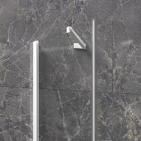 Kamalu box doccia 80x70 bianco battente 70cm laterale fisso 80cm | kt5000b