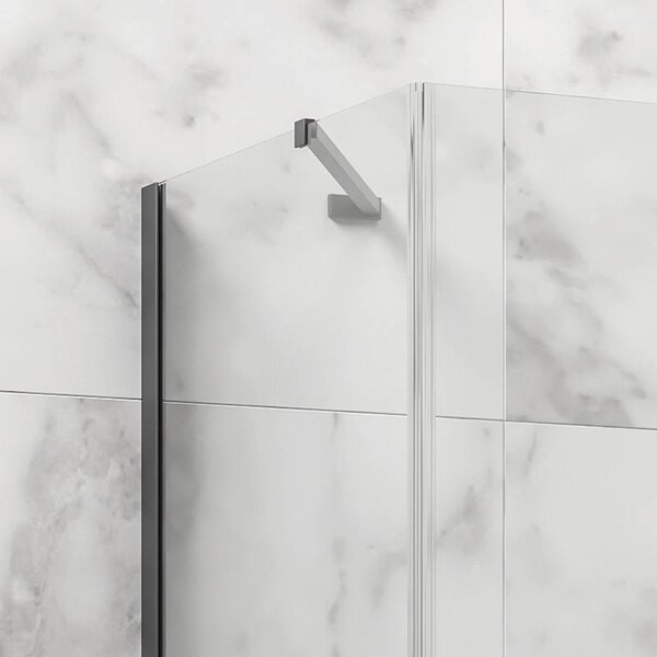 Kamalu box doccia 70x70 telaio gun metal porta battente | kt5000gm