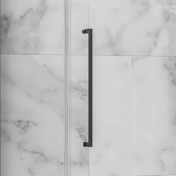 Kamalu box doccia 80x70 telaio gun metal porta battente 70 laterale fisso 80cm | kt5000gm