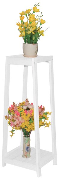 Fioriera Portavasi in Legno 35x30x90 cm Bianco