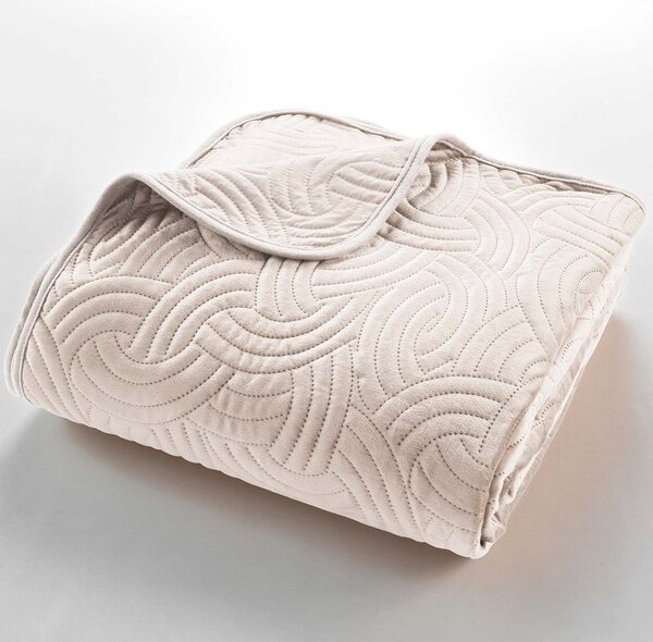 Set con copriletto e federa color crema in velluto 220x240 cm Solange – douceur d'intérieur