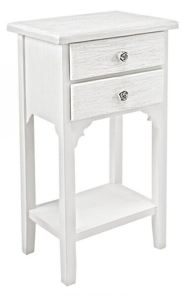 Mobiletto Blanc 2 Cassetti in Legno