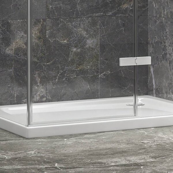 Kamalu box doccia 80x70 bianco battente 70cm laterale fisso 80cm | kt5000b