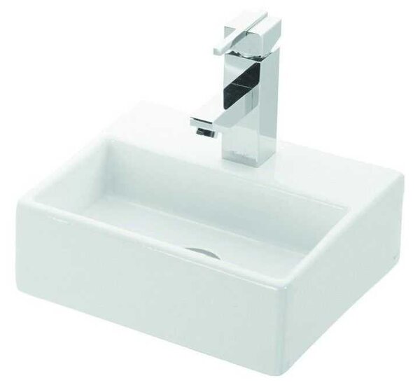 Kamalu mini lavabo bagno in ceramica bianca lucida | litos-df35