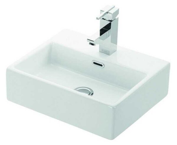Kamalu lavandino bagno piccolo in ceramica bianca istallazione a muro | litos-df45