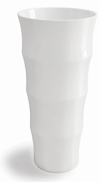 Kamalu lavabo da terra freestanding design cilindrico bianco | litos-l42