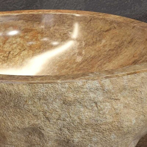 Kamalu lavabo da appoggio in onice puro 40-45 cm | litos-onyx