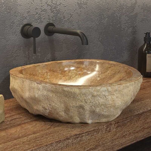 Kamalu lavabo da appoggio in onice puro 40-45 cm | litos-onyx