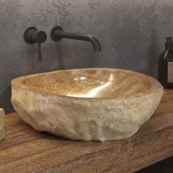 Lavabo da appoggio in onice puro 40-45 cm | Litos-Onyx - KAMALU