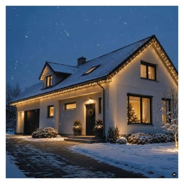 Ghirlanda luminosa LED per esterni 50xLED/3x0,4m IP44 bianco caldo