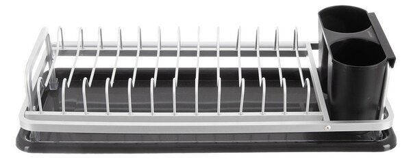 Scolapiatti bianco e nero in metallo 41,5x17 cm Deluxe – Orion