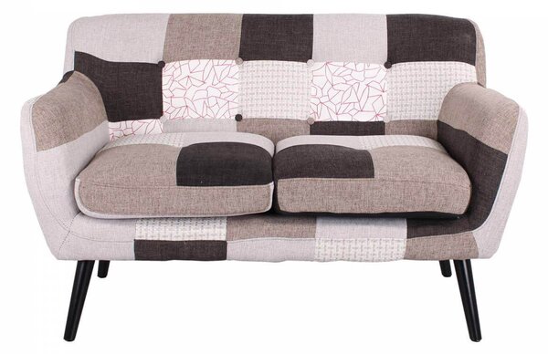 Divano 2 Posti 130x80x68 cm in Tessuto Elegant
